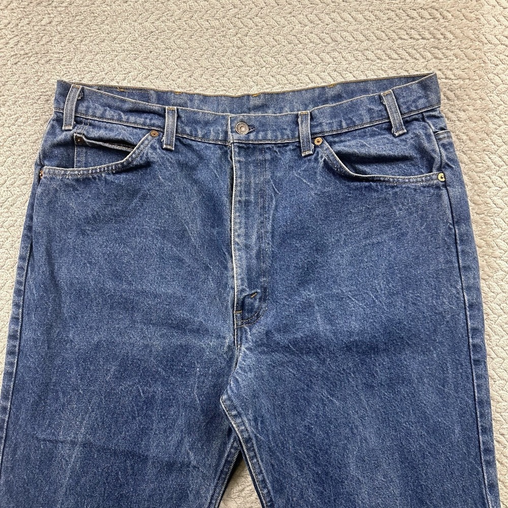 Vintage Levi's 517 Orange Tab Men's 38x30 Stone Wash Skater 80's 90's Y2K Hemmed - Picture 12 of 16